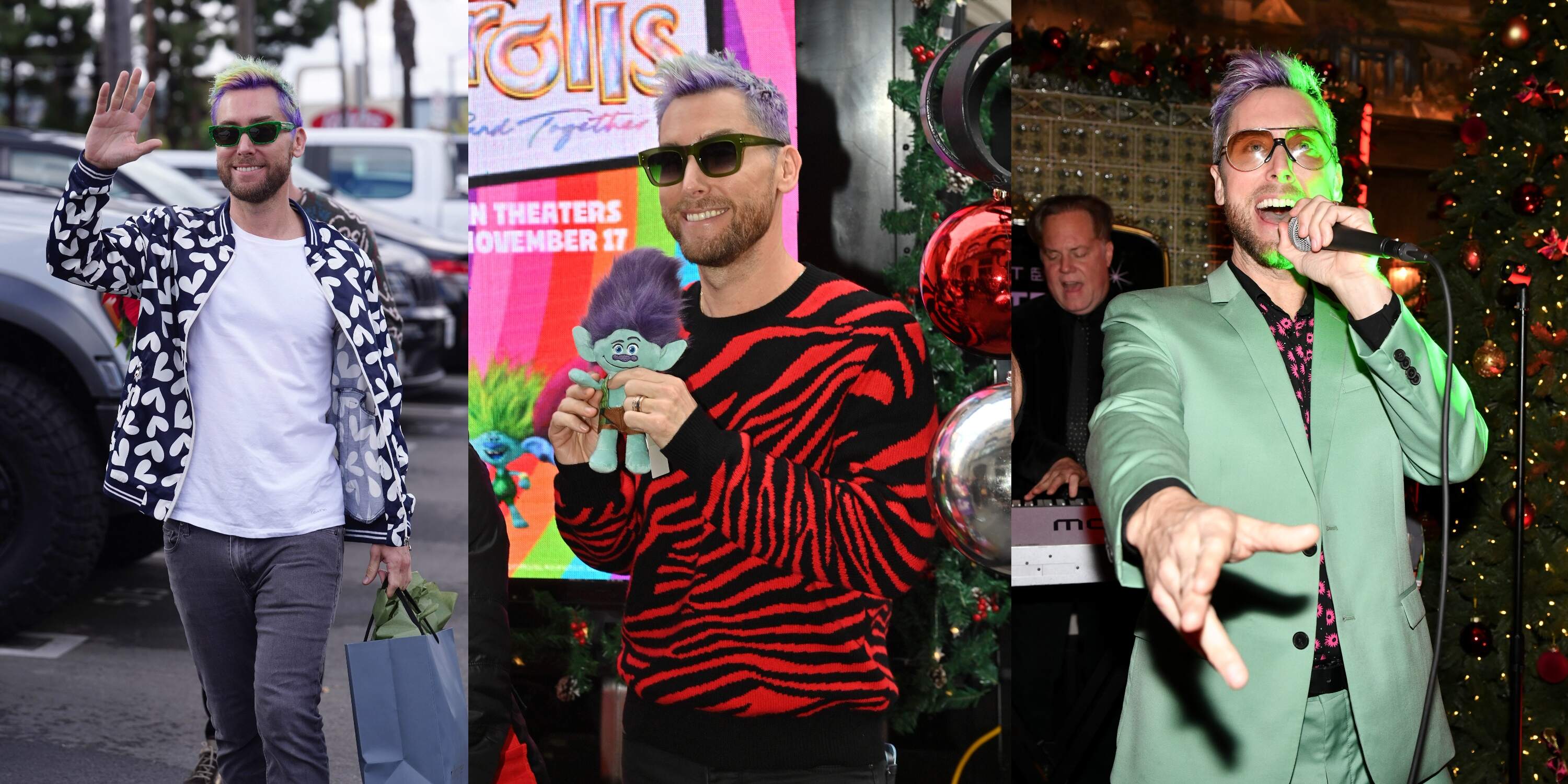 Lance Bass shops and waves to paparazzi in November 2023