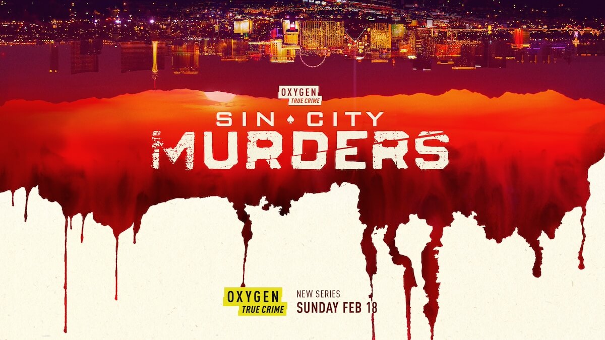 'Sin City Murders' key art: Las Vegas skyline on a red background