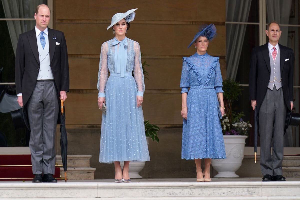 Prince William, Kate Middleton, Sophie, and Prince Edward, whose titles were reportedly impacted by 'Shakespeare in Love.'