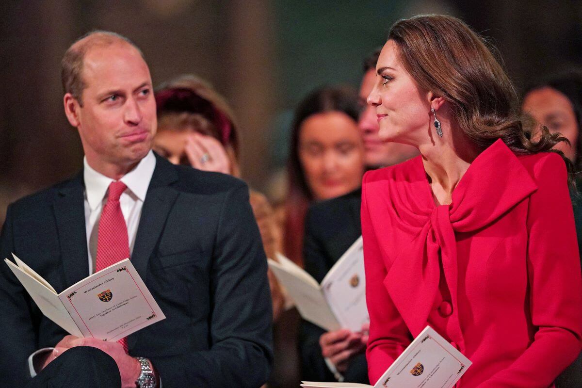 Prince William and Kate Middleton take part in the 'Together At Christmas' concert at Westminster Abbey