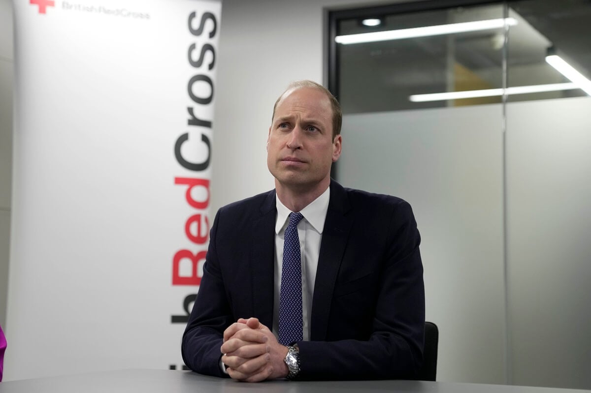 Prince William visits the British Red Cross at British Red Cross HQ