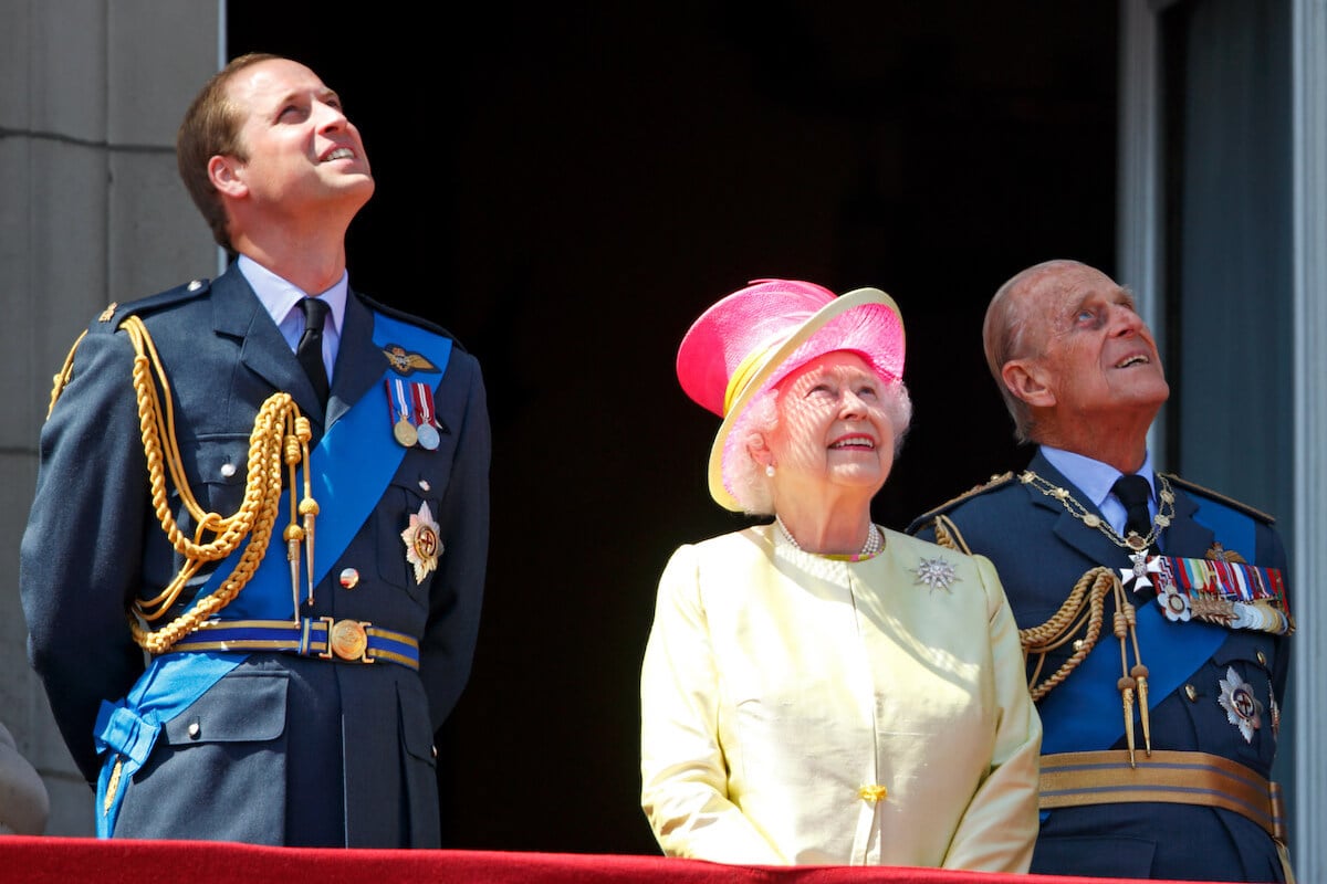 Prince William, whose ability to make Prince Philip laugh was reportedly appreciated by Queen Elizabeth, stands with his grandparents