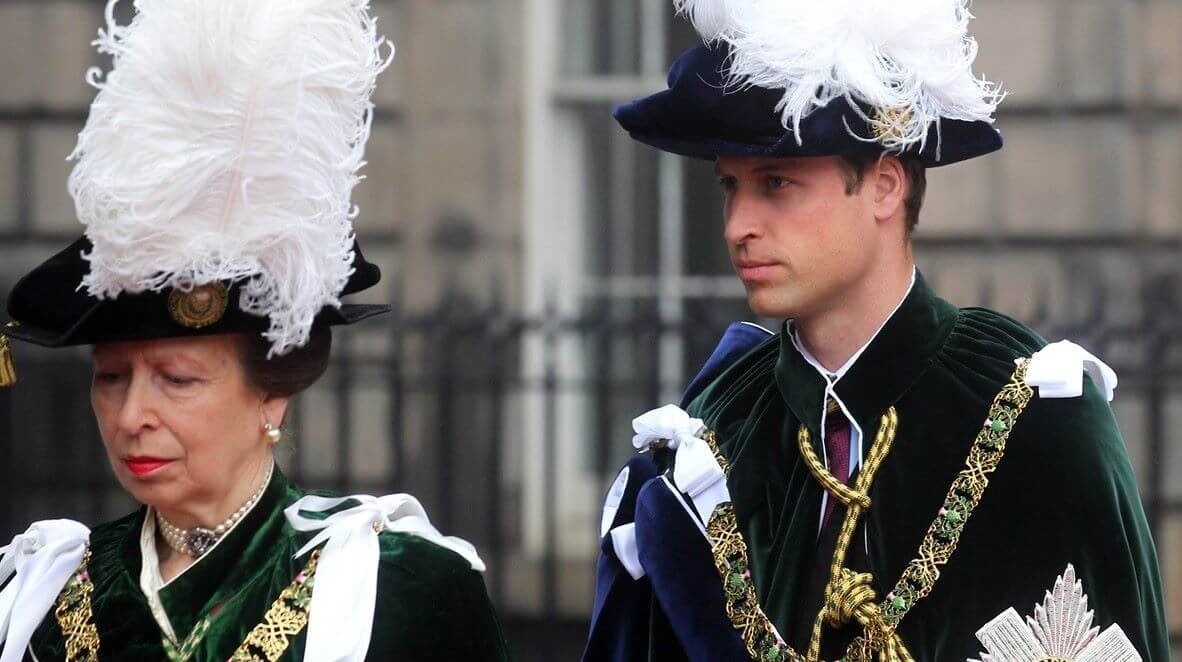 Princess Anne and Prince William attend the Thistle Service at St. Giles Cathedral in Edinburgh, Scotland