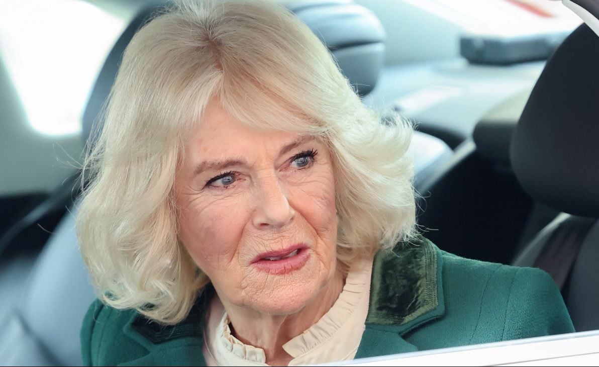 Queen Camilla (formerly Camilla Parker Bowles) arrives by car for her visit to the newly opened Meadows Community Centre in Cambridge, England