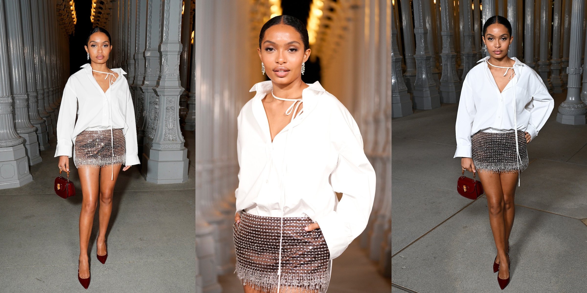 Actor Yara Shahidi wears Gucci for the 2023 LACMA Art+Film Gala