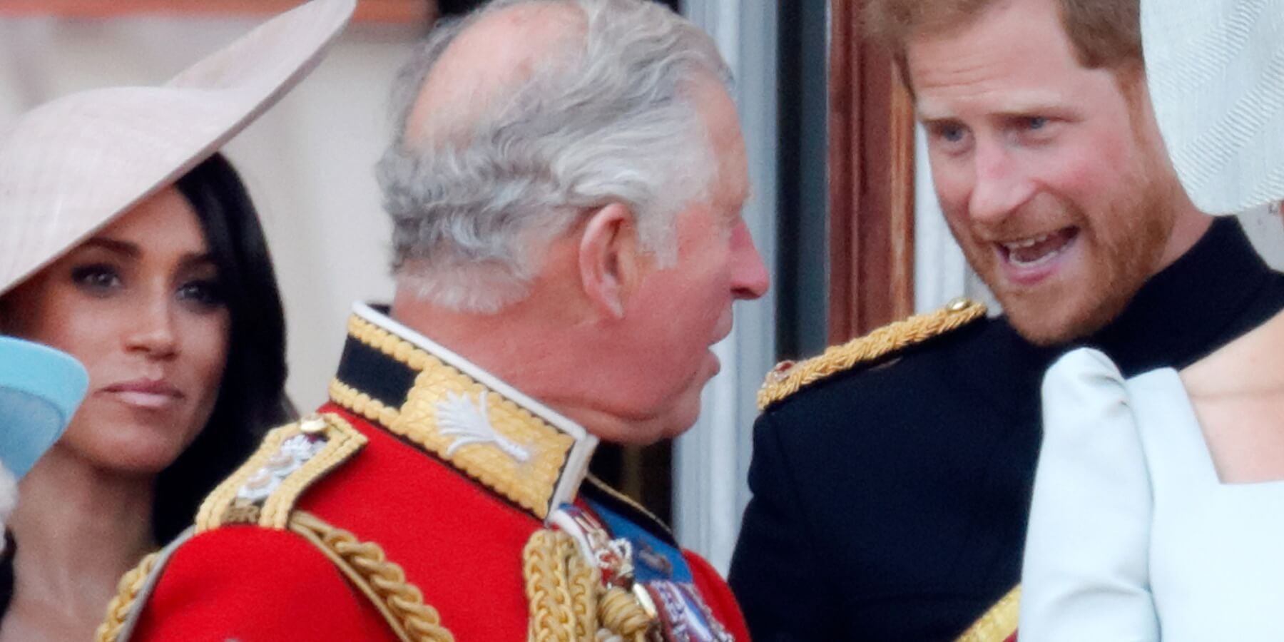 Meghan Markle, King Charles, and Prince Harry photographed together in 2018