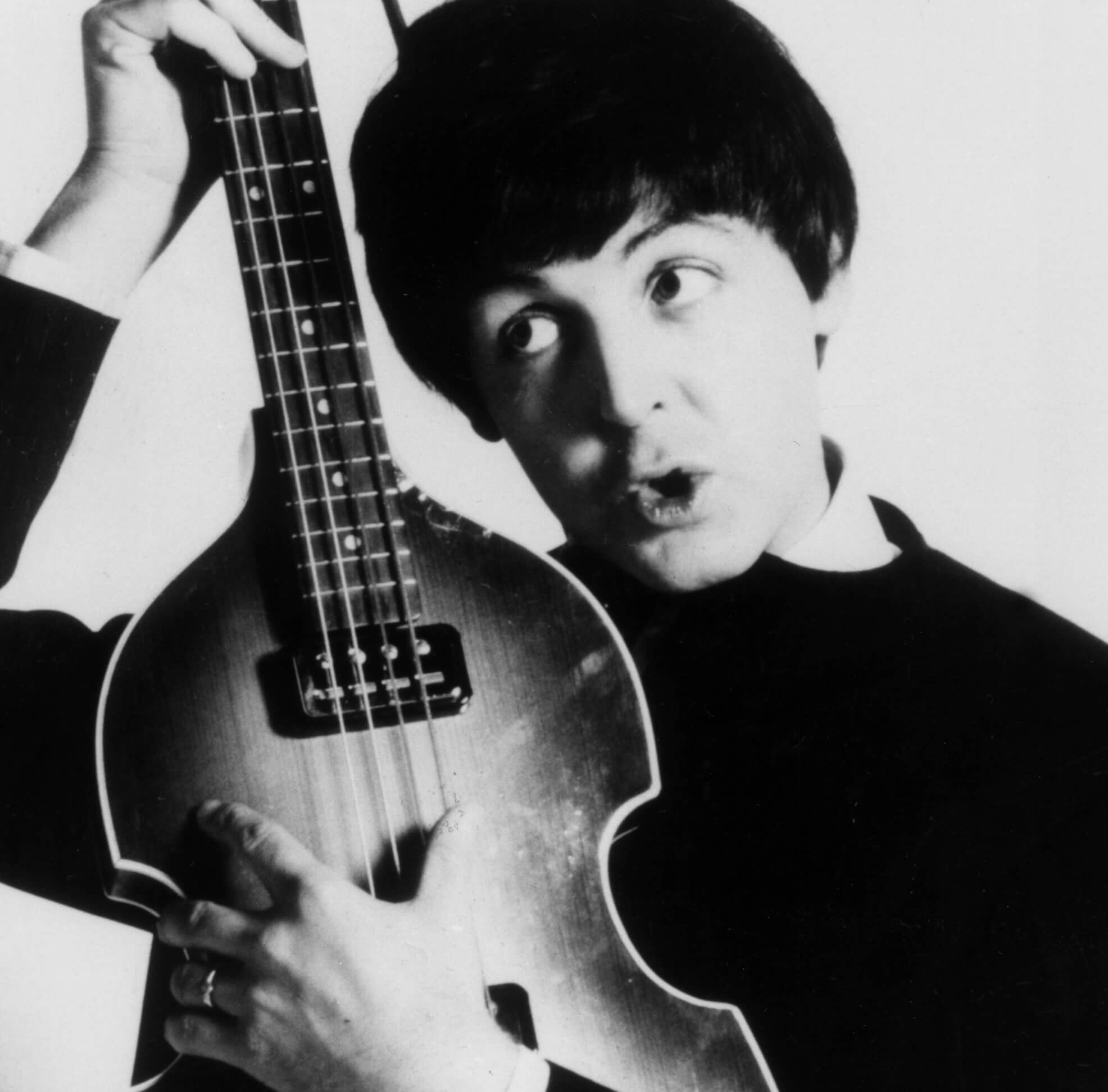 Paul McCartney with an instrument