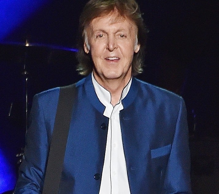 Paul McCartney in blue