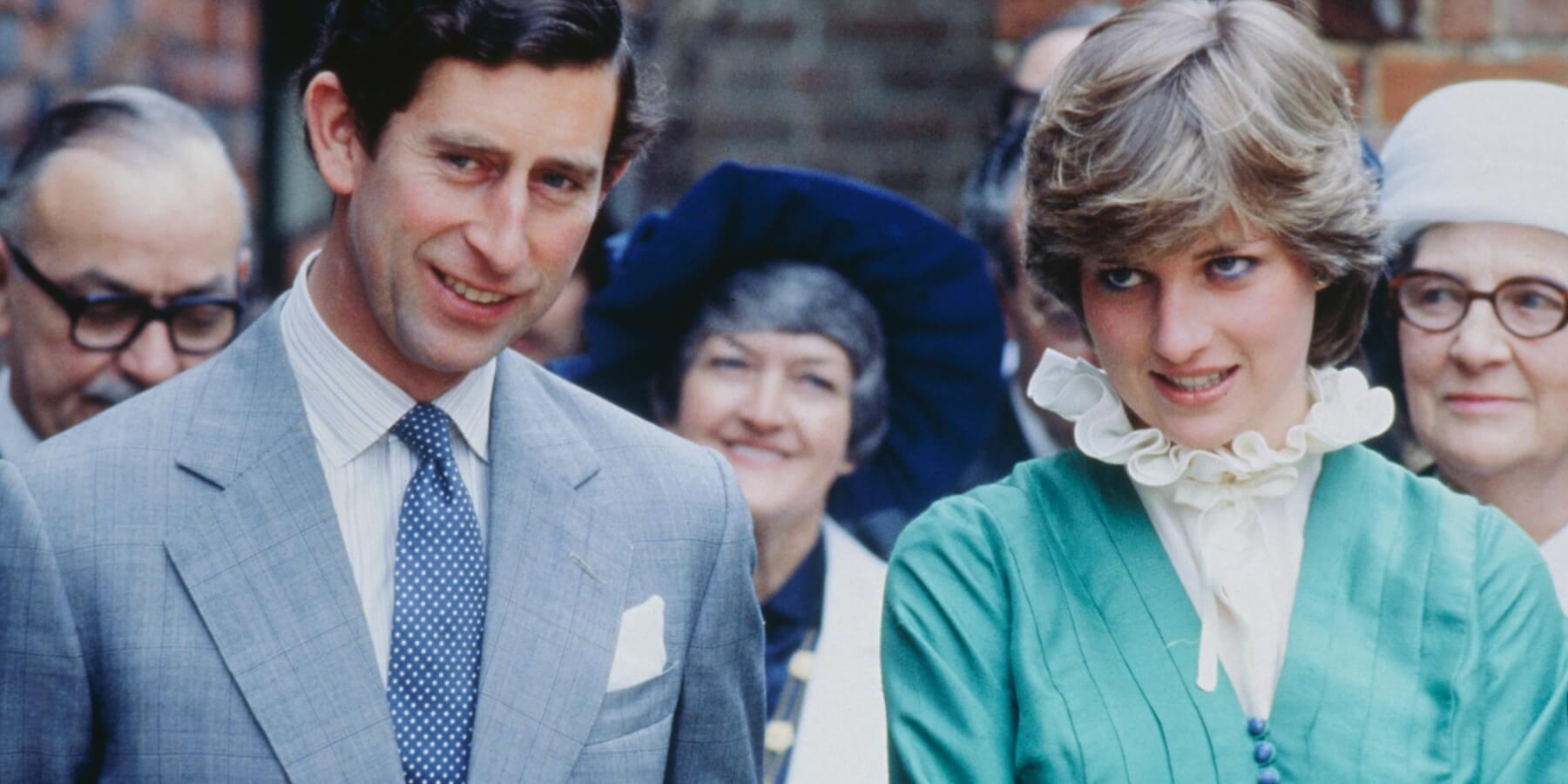 Prince Charles and Princess Diana photographed opening the Mountbatten Exhibition at Broadlands