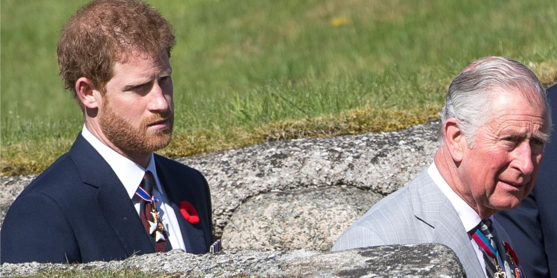 Prince Harry and King Charles photographed together in 2017 in Lille, France.