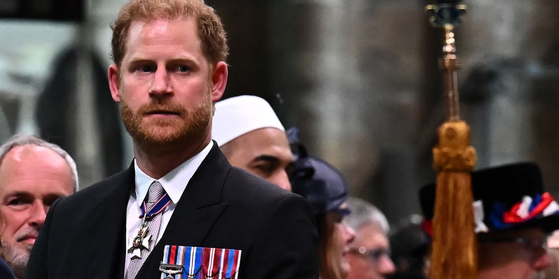 Prince Harry is photographed at King Charles' coronation in May 2023