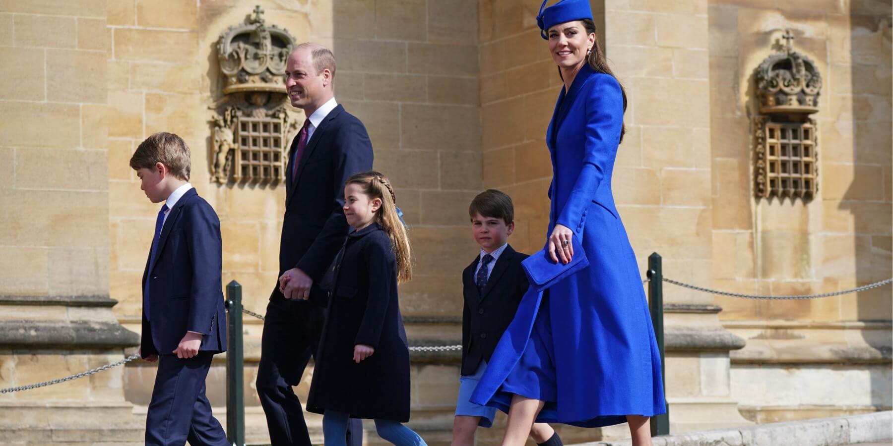 Prince William, Kate Middleton, Prince George, Prince Louis, and Princess Charlotte photographed in 2023