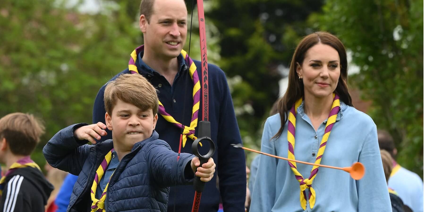 Prince William, Kate Middleton and Prince George photographed in 2023.
