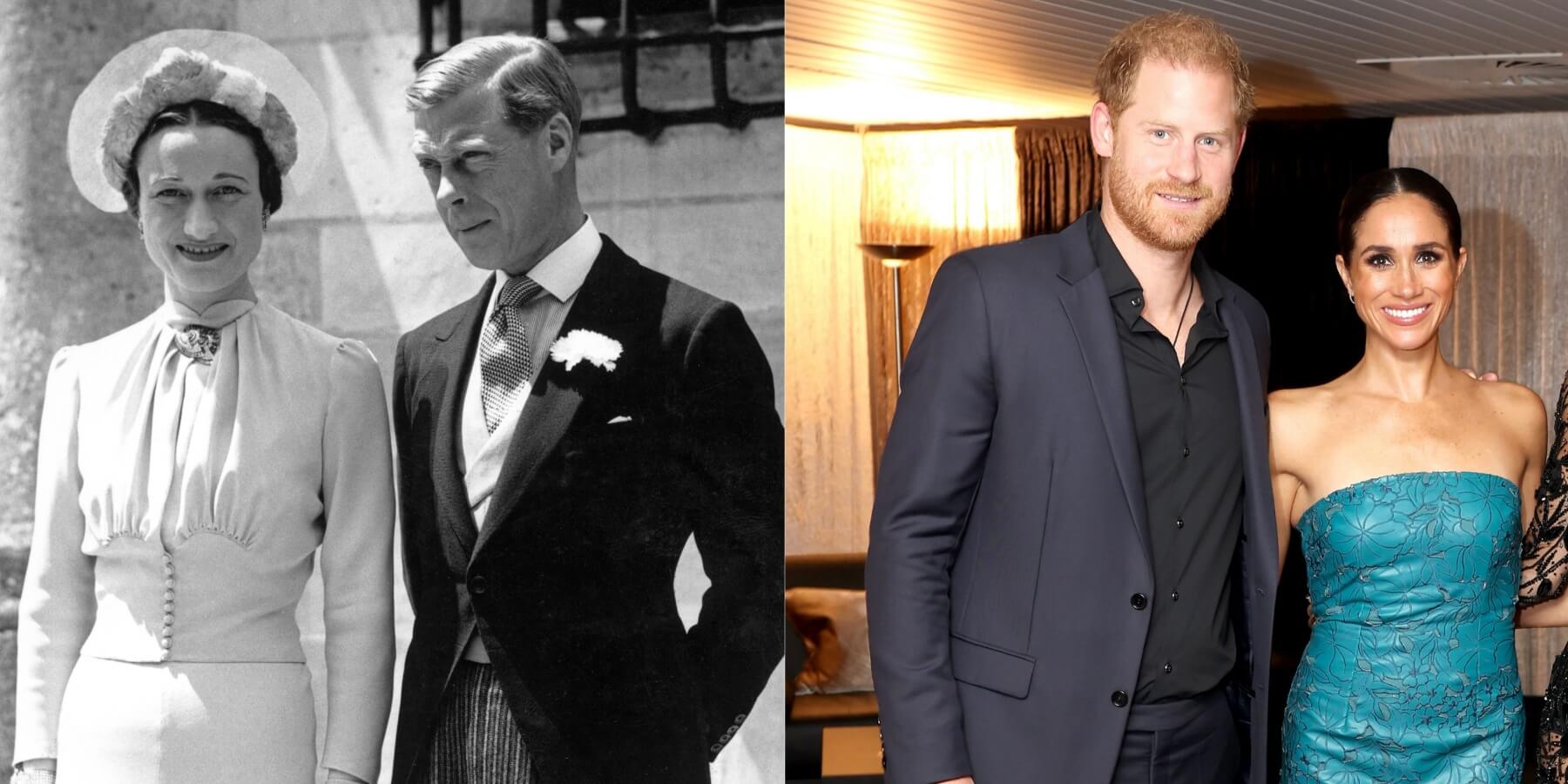 Wallis Simpson, King Edward, Prince Harry and Meghan Markle