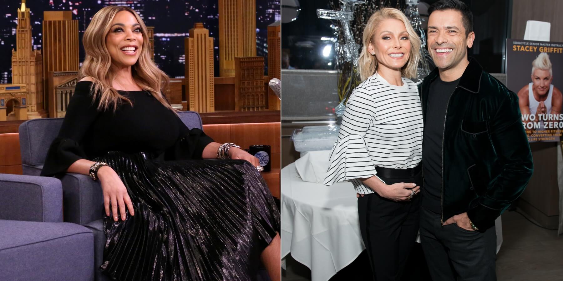 Wendy Williams in a side-by-side photo with Kelly Ripa and Mark Consuelos