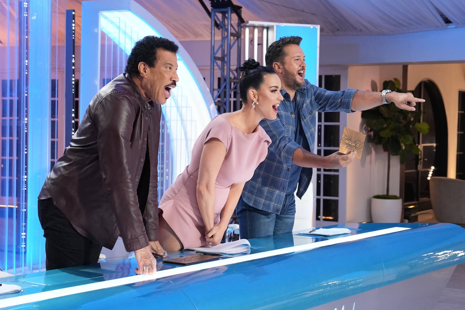 'American Idol' Season 22 judges Lionel Richie, Katy Perry, and Luke Bryan standing up and yelling during auditions