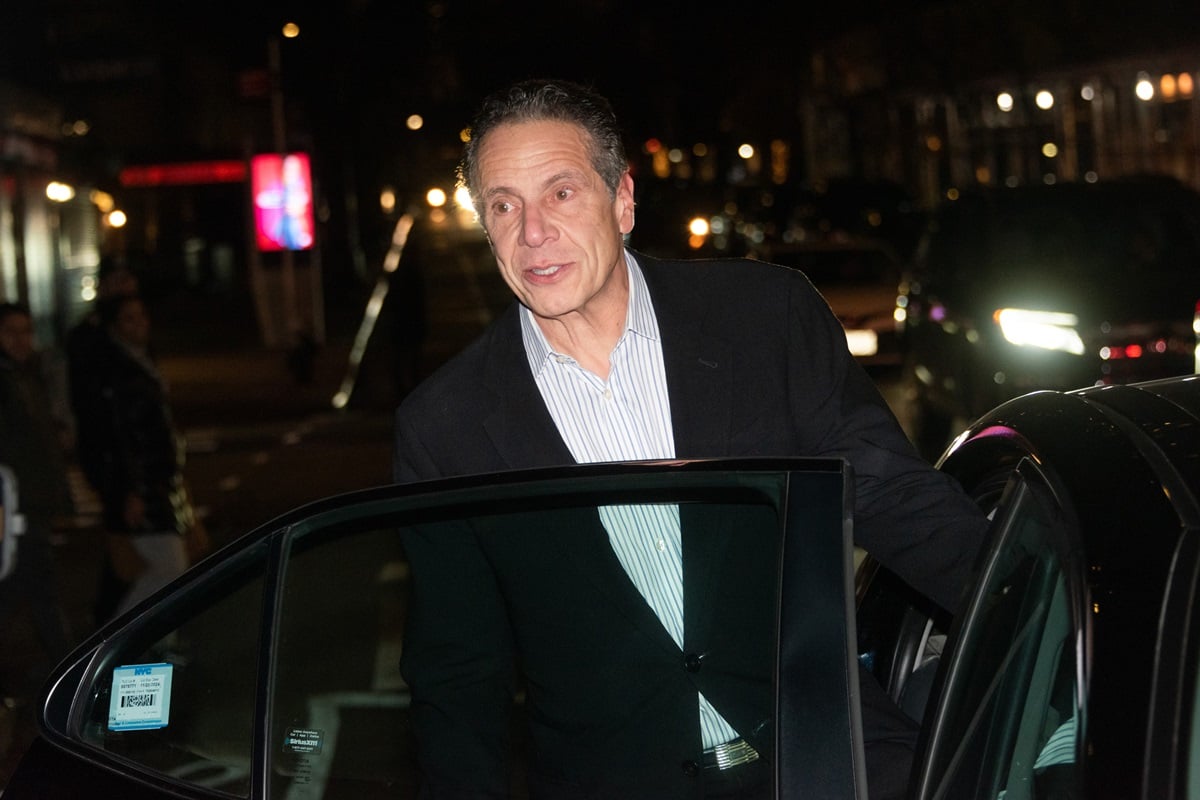 Andrew Cuomo leaves Il Postino restaurant in Manhattan, New York City after having dinner with Kellyanne Conway on Monday, December 19, 2022.