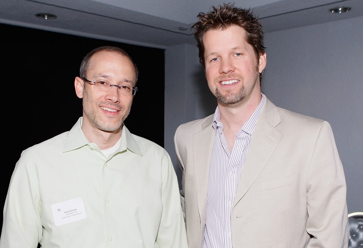 Chris Coelen standing next to David Zucker.