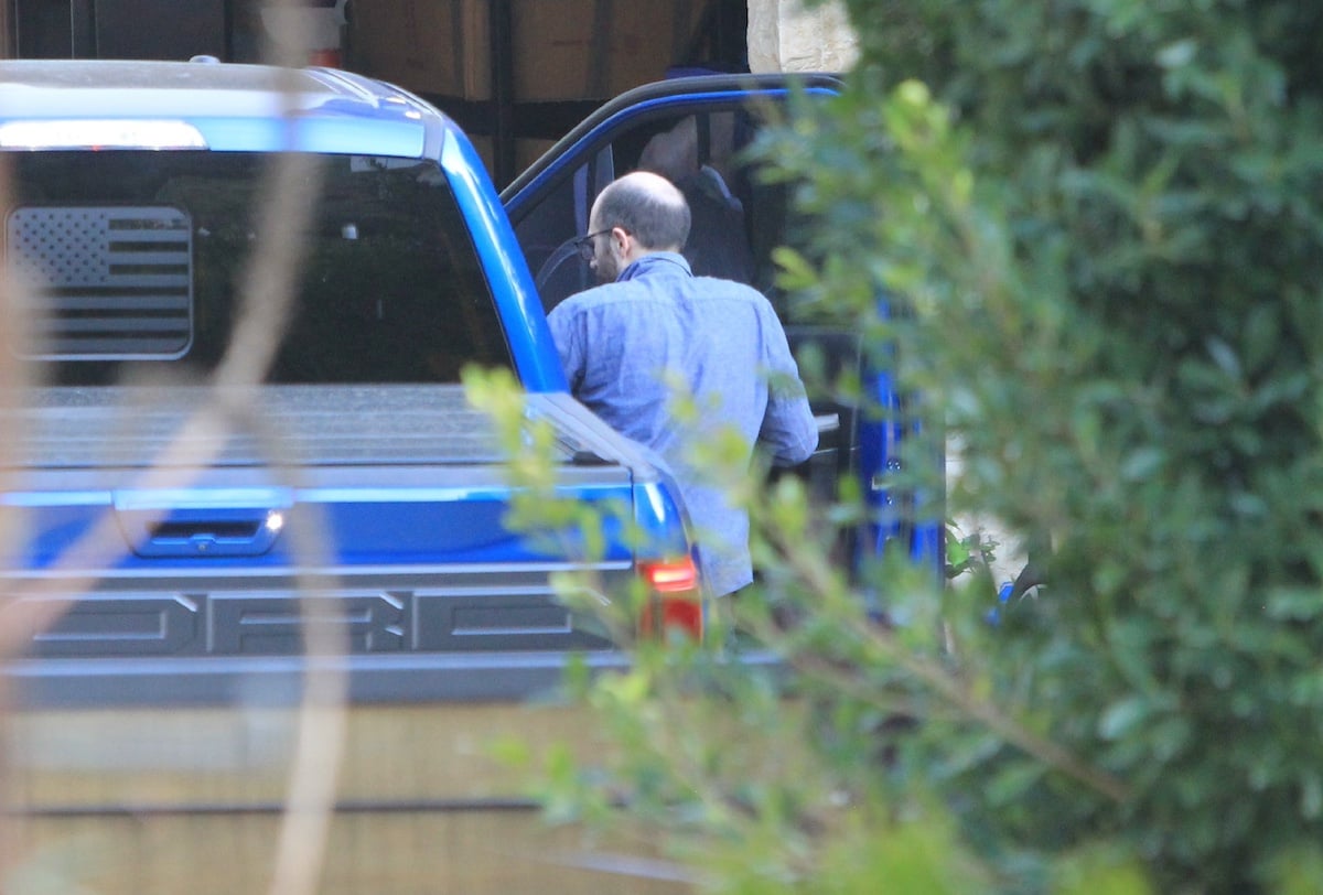 Paparazzi shot of Christine Quinn's estranged husband Christian Dumontet getting into a truck