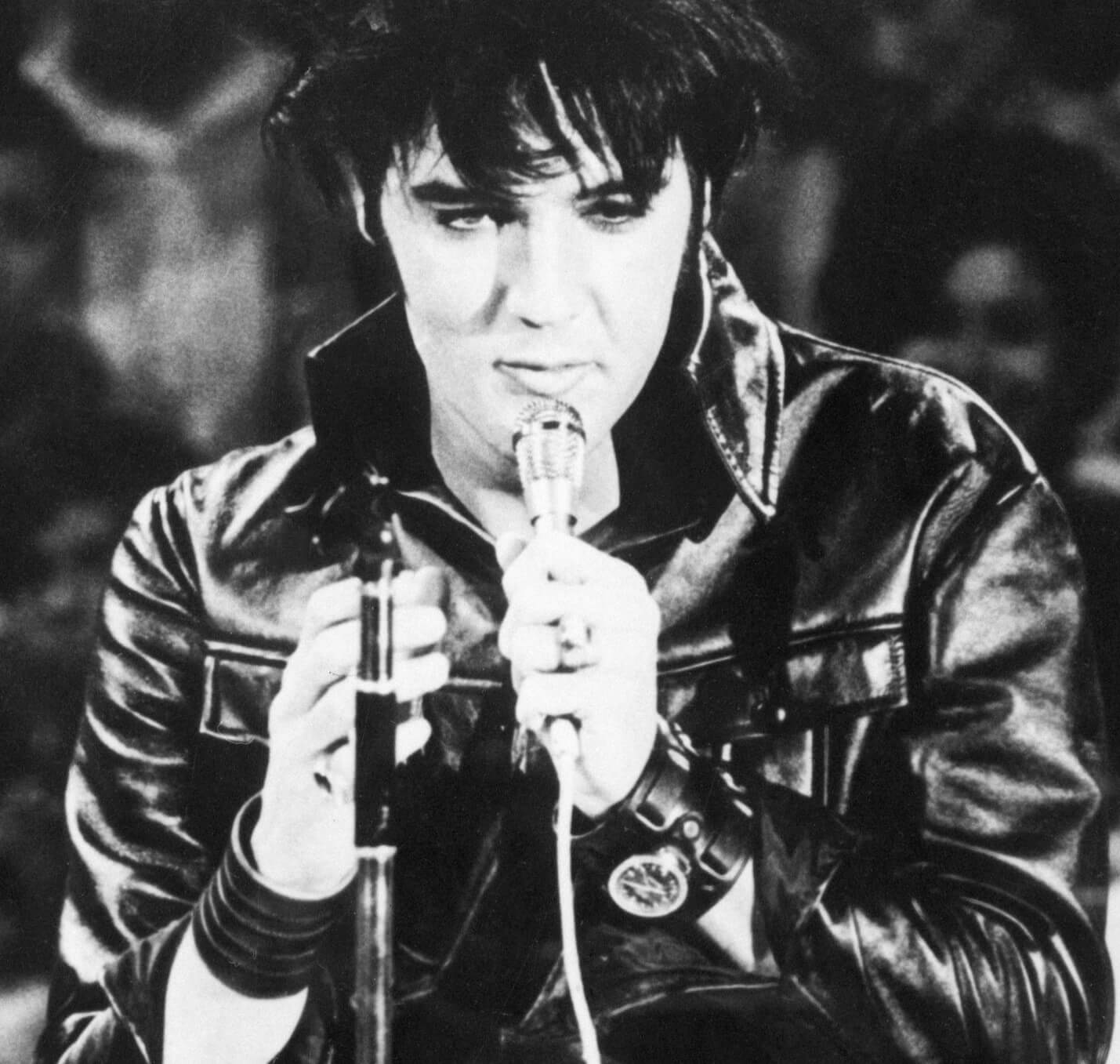 "Until It's Time for You to Go" singer Elvis Presley wearing leather