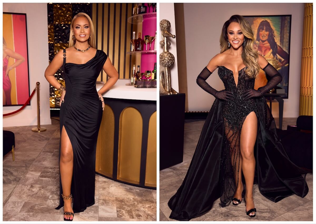 Side by side portraits of Gizelle and Ashley at 'The Real Housewives of Potomac' Season 8 reunion