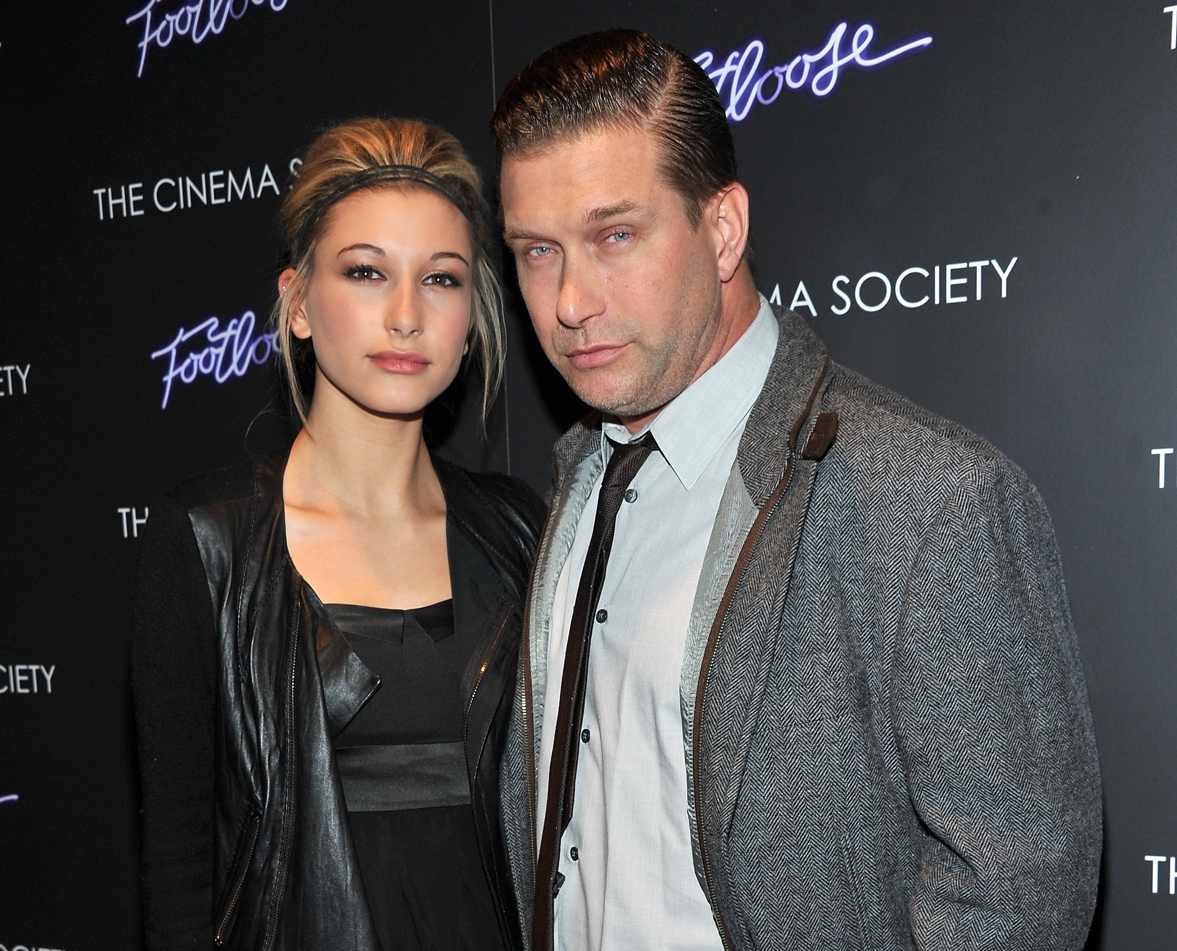 Hailey Baldwin and Stephen Baldwin attend the Cinema Society screening of "Footloose" at the Tribeca Grand Hotel