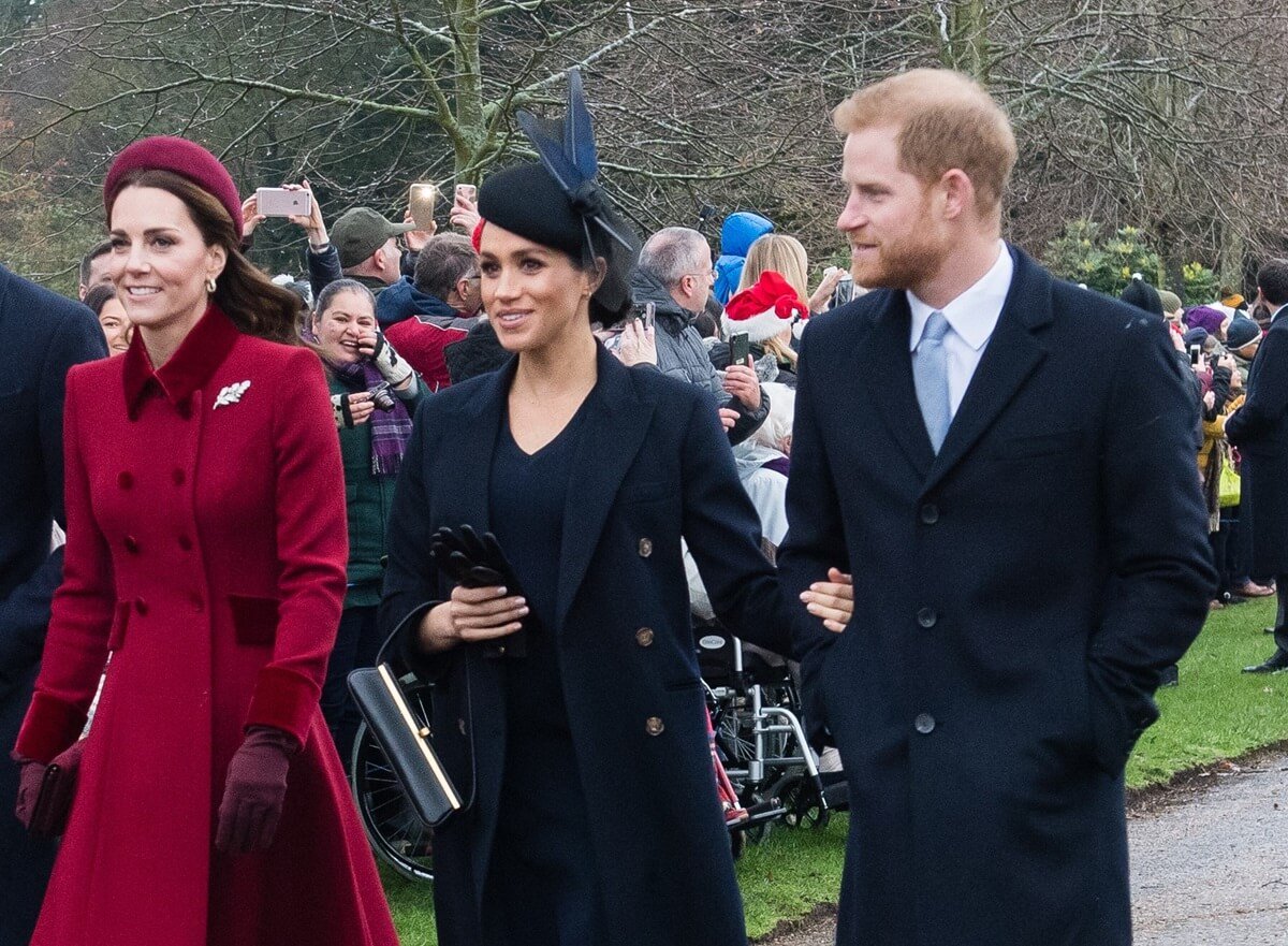 Kate Middleton, Meghan Markle, and Prince Harry attend Christmas Day church service at St. Mary Magdalene on the Sandringham estate