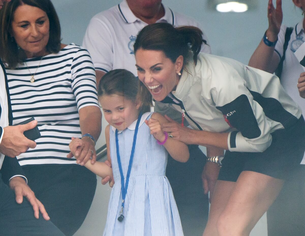 Carole Middleton with Kate Middleton and Princess Charlotte