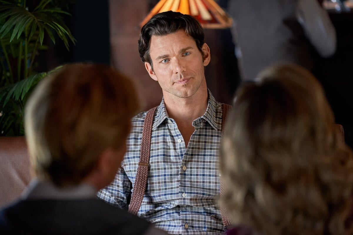 Nathan, wearing suspenders and a checked shirt, in the 'When Calls the Heart' Season 11 premiere