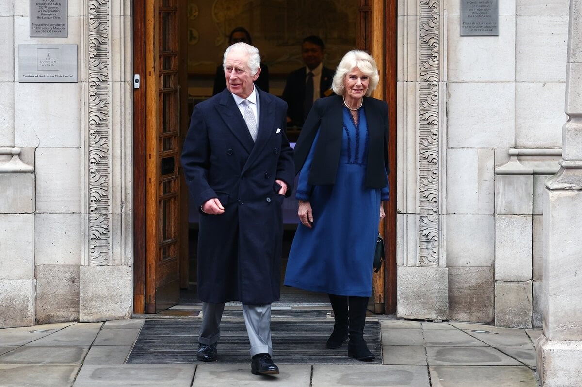 King Charles III and Queen Camilla are seen leaving The London Clinic together
