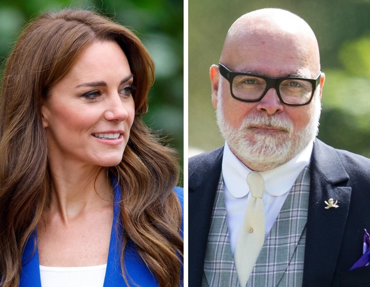 (L) Gary Goldsmith attends Pippa Middleton's wedding, (R) Kate Middleton attends a SportsAid mental fitness workshop in Marlow, England