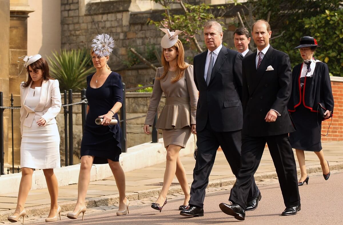 Members of the royal family attend the Easter Matins at St. George's Chapel in Windsor Castle