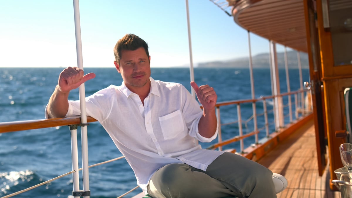 'Perfect Match' host Nick Lachey on a boat