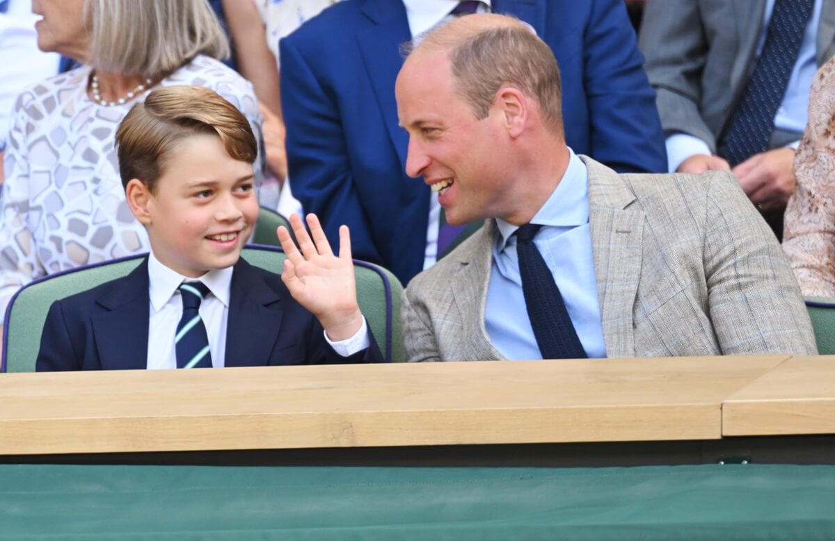 Prince George and Prince William attend the Wimbledon Men's Singles Final together