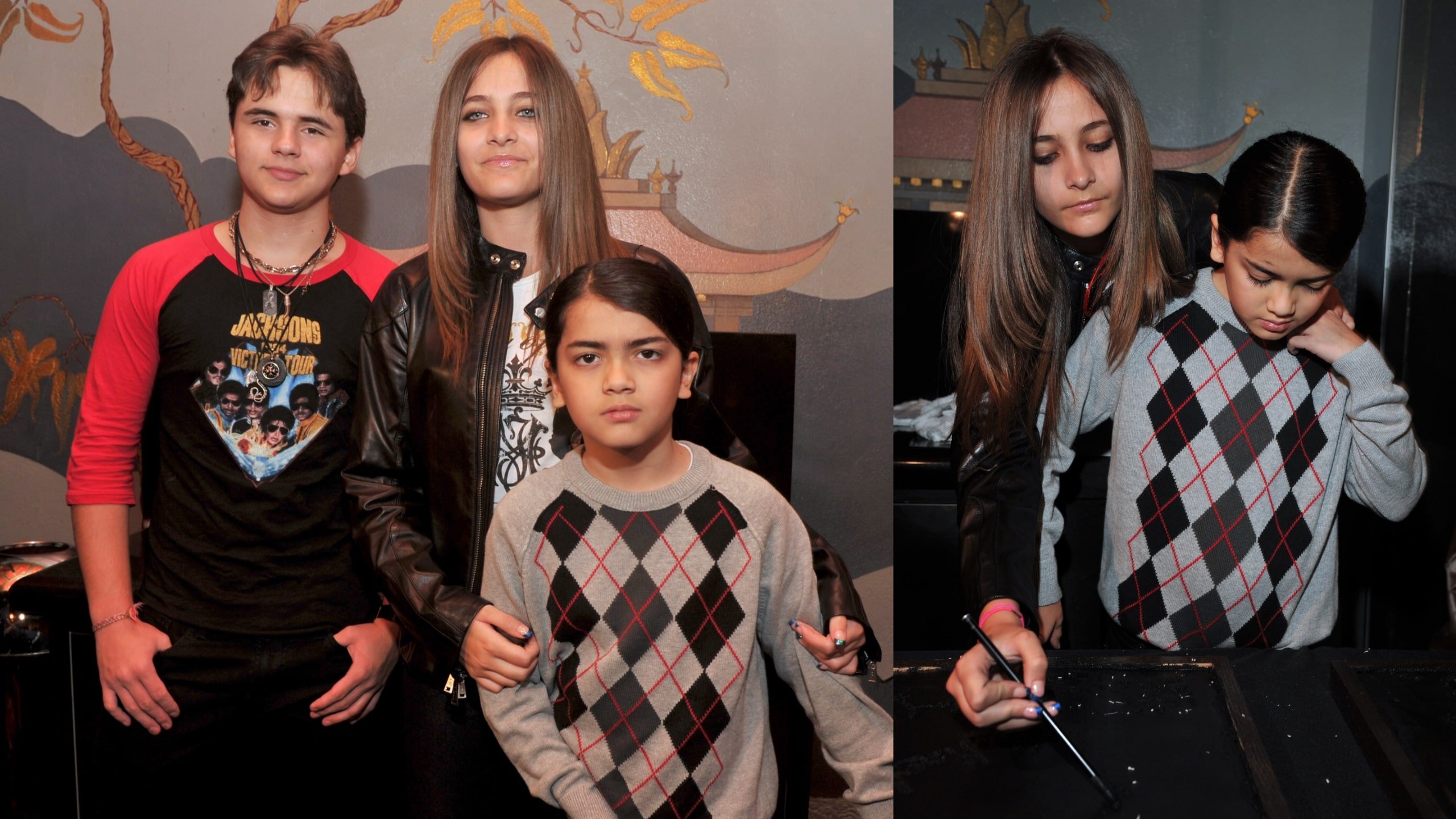 Michael Jackson's kids attend a media event in 2012