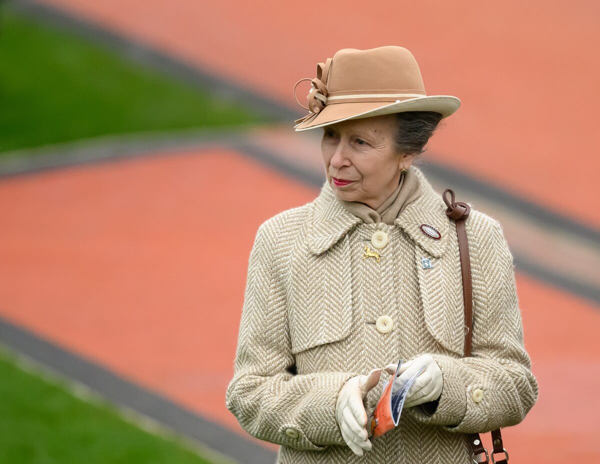 Princess Anne attends the Cheltenham Festival at Cheltenham Racecourse