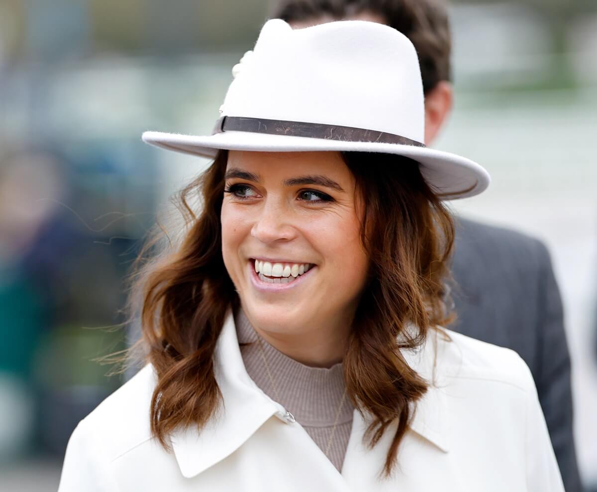 Princess Eugenie attends the Cheltenham Festival at Cheltenham Racecourse