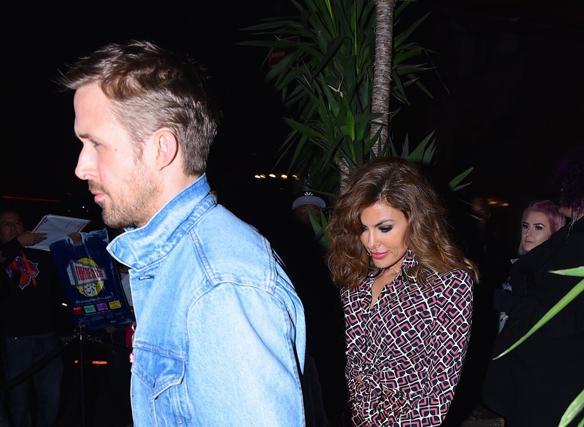 yan Gosling and Eva Mendes seen at a New York City restaurant for 'Saturday Night Live' after party