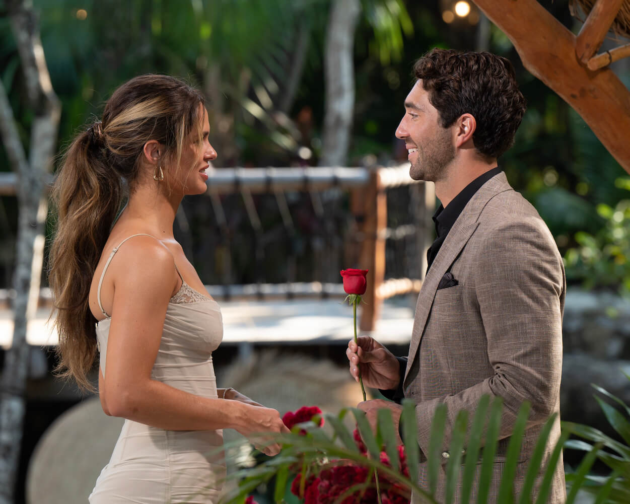 'The Bachelor' Season 28 star Kelsey Anderson receiving a rose from Joey Graziadei
