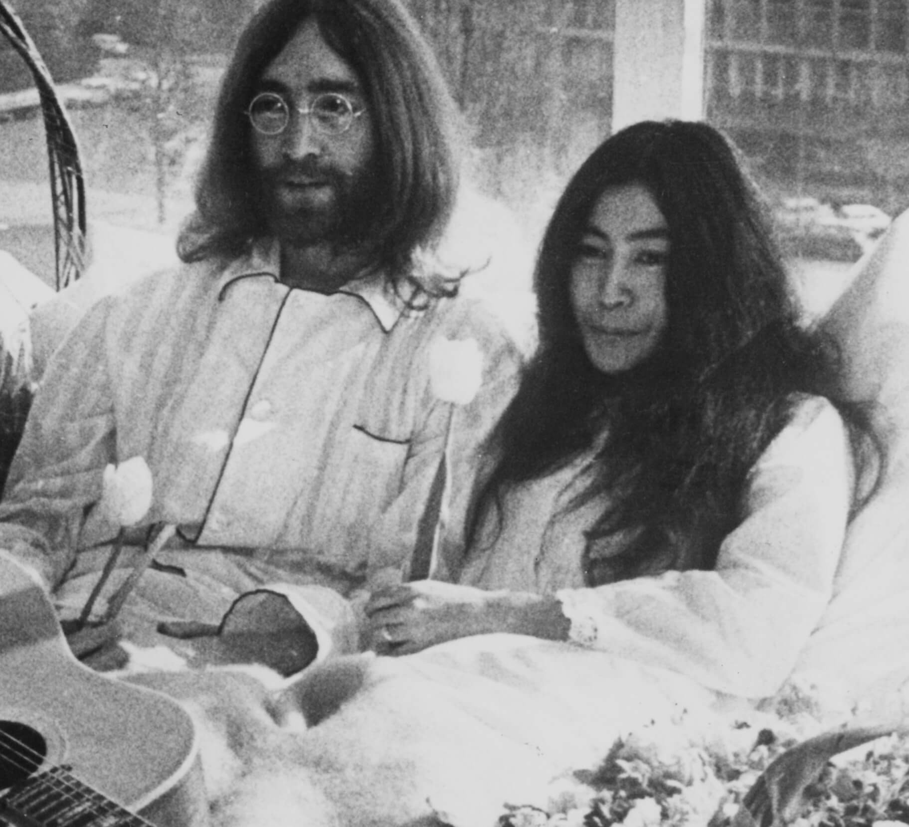 The Beatles' John Lennon with Yoko Ono