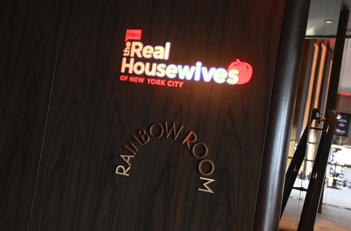 'The Real Housewives of New York City' logo on a wall