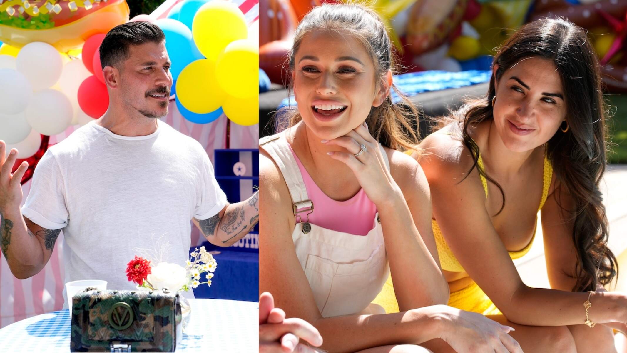 Jax Taylor, Nia Booko, and Michelle Lally film scenes for The Valley