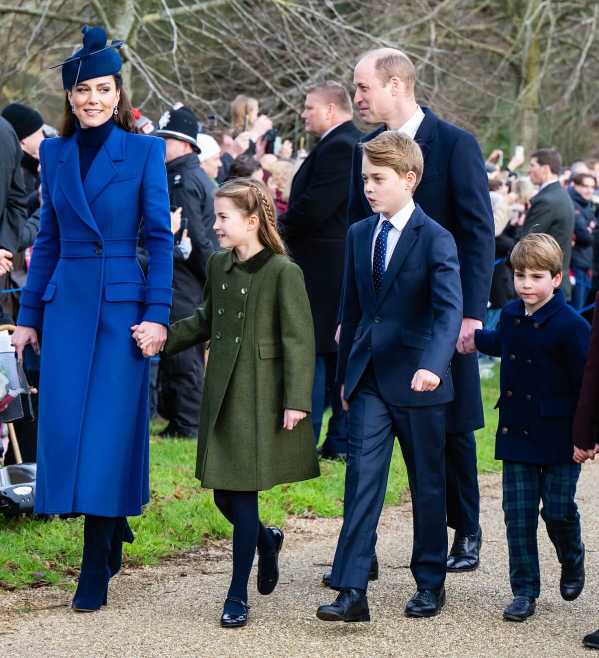The Wales family attend the Christmas Morning Service at Sandringham