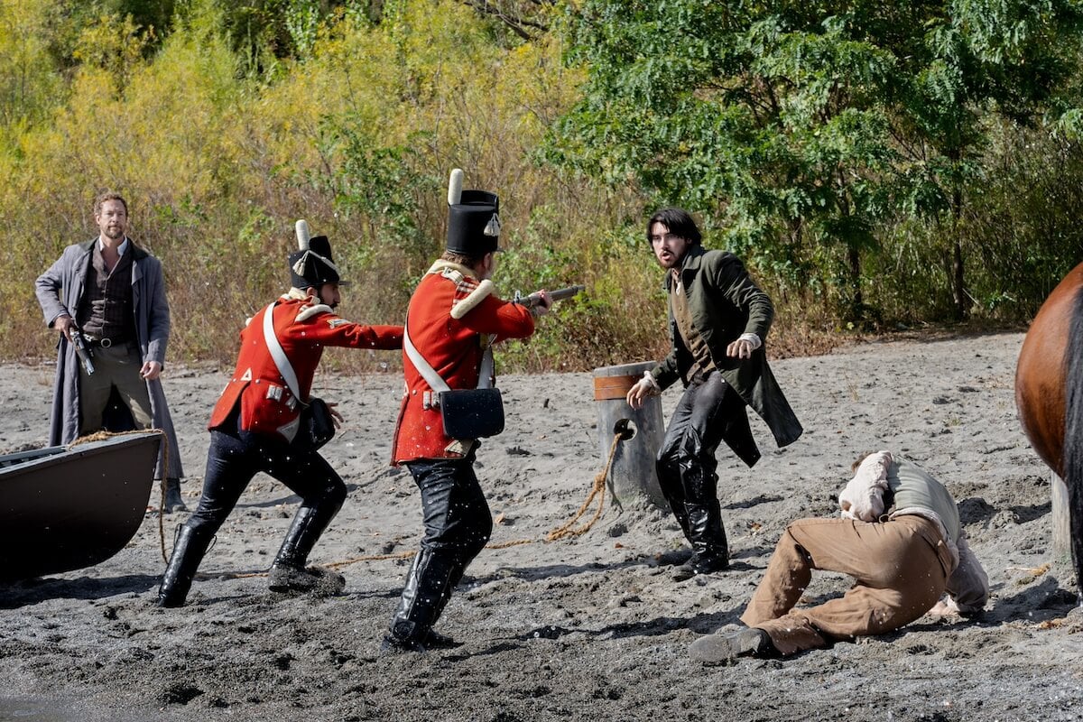 Jacob being chased by British soldiers in 'The Way Home'