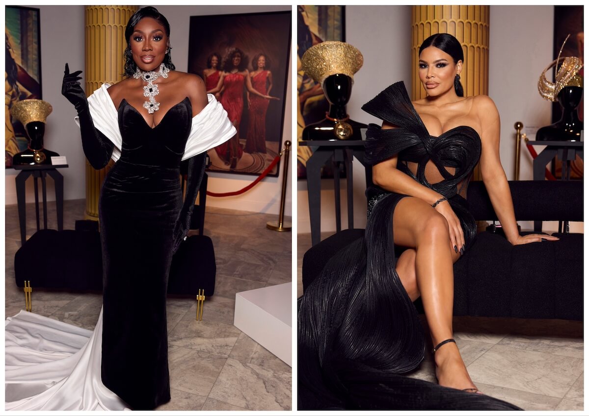 Side by side portraits of Wendy and Mia at 'The Real Housewives of Potomac' Season 8 reunion