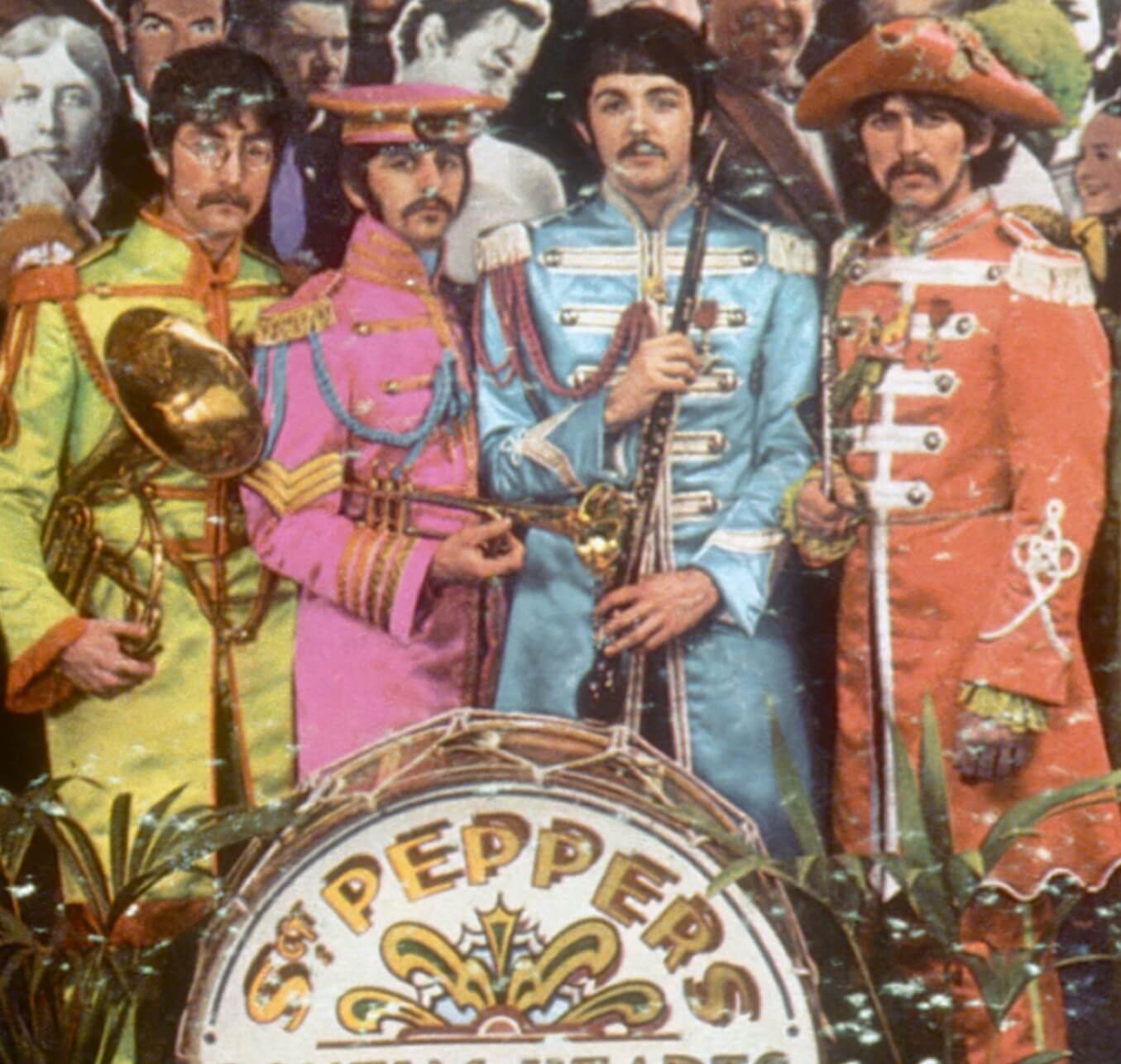 The Beatles on the 'Sgt. Pepper' cover