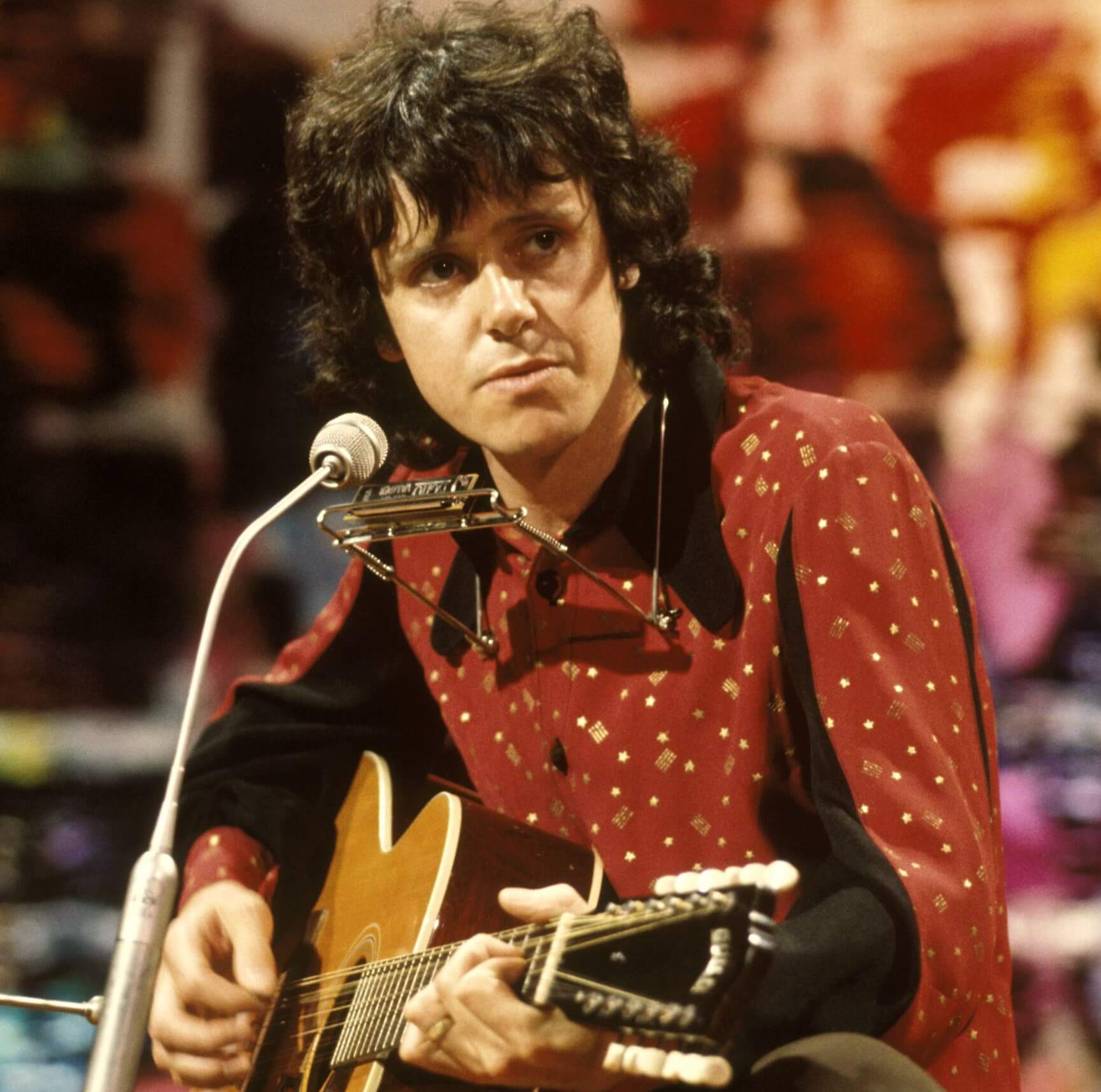 "Mellow Yellow" Singer Donovan with a guitar