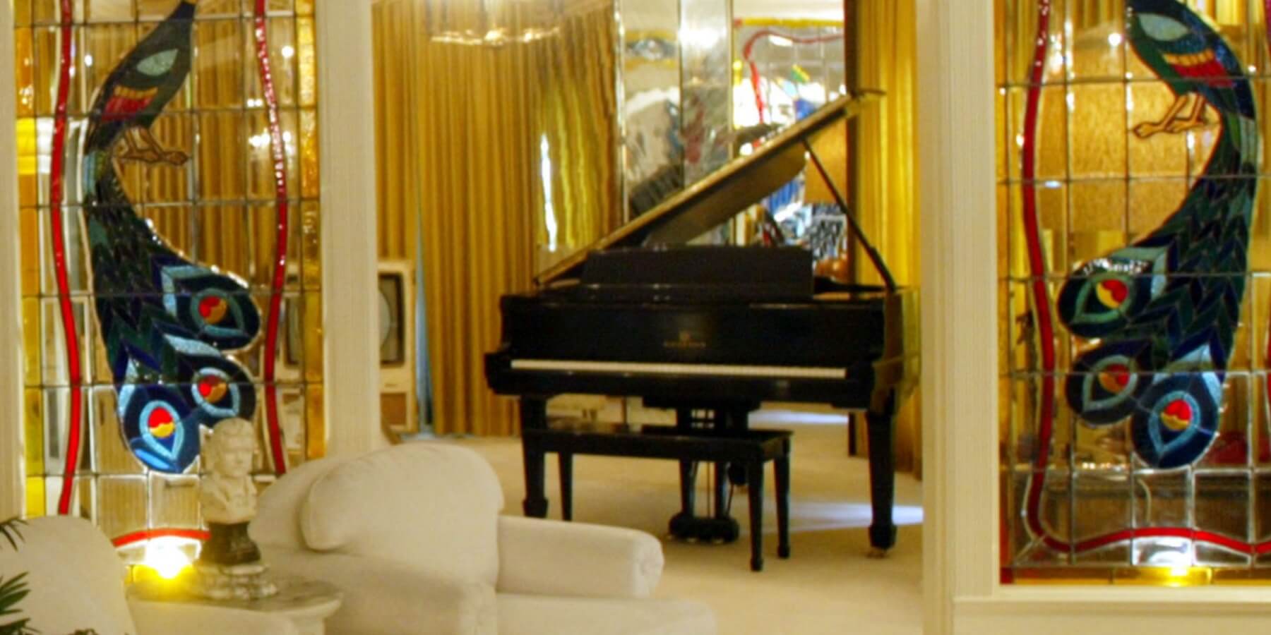 Graceland's music room lies just outside the formal living room