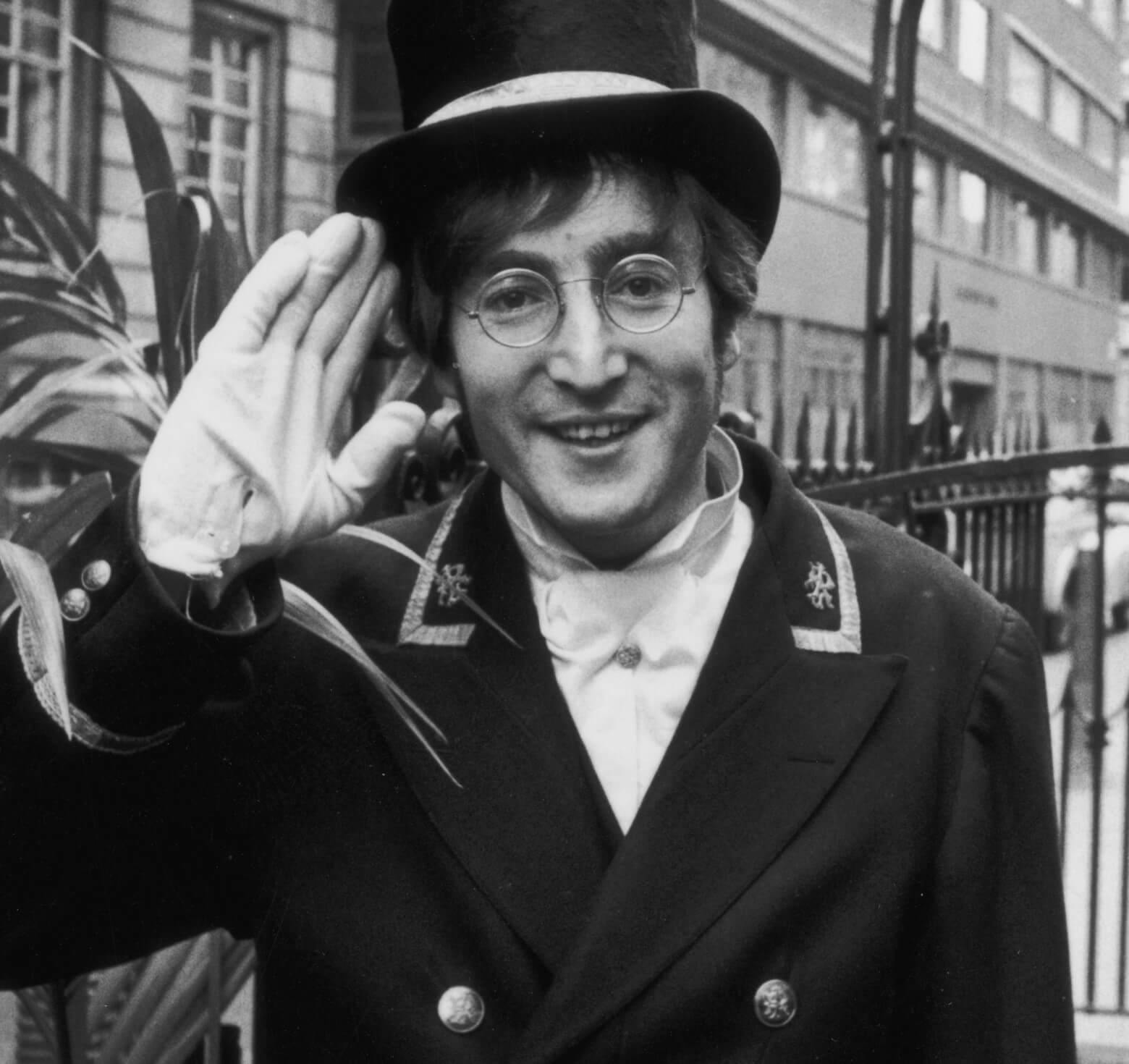 John Lennon wearing a hat