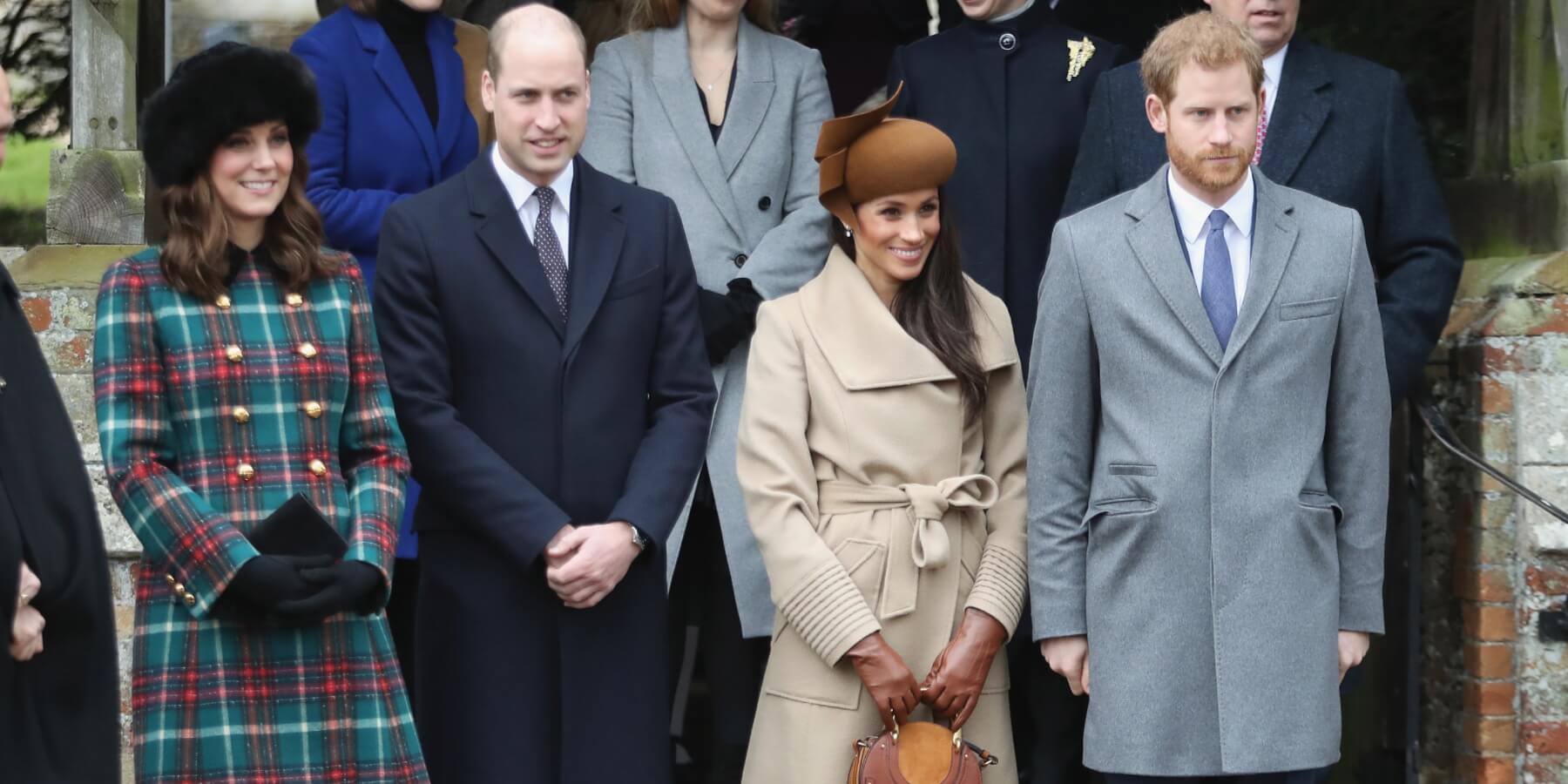 Kate Middleton, Prince William, Meghan Markle, and Prince Harry in 2017